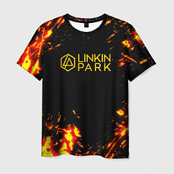 Мужская футболка Linkin park огненный стиль
