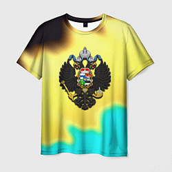 Мужская футболка Российская империя герб краски