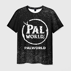 Мужская футболка Palworld с потертостями на темном фоне