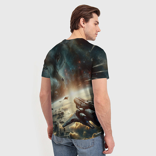 Мужская футболка Масс эффект - космос / 3D-принт – фото 4