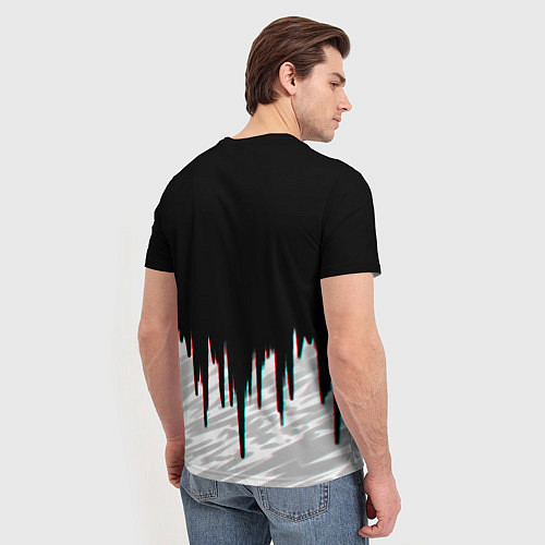 Мужская футболка Rainbow six лого глитч краски / 3D-принт – фото 4