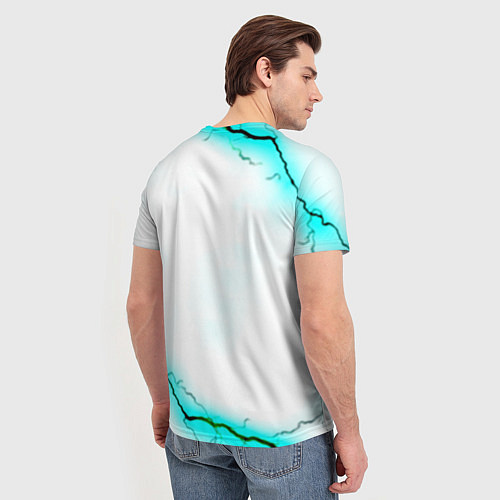 Мужская футболка Dayz текстура молнии / 3D-принт – фото 4