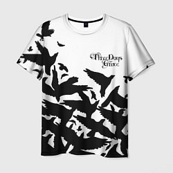 Мужская футболка Three Days Grace вороны бенд