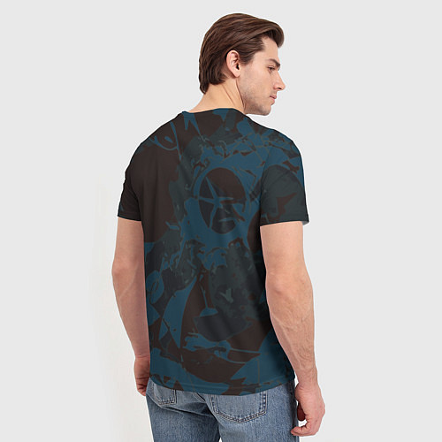 Мужская футболка Абстрактный камуфляж / 3D-принт – фото 4
