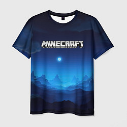 Мужская футболка Minecraft logo night