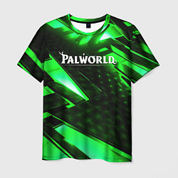 Мужская футболка Palworld logo green neon