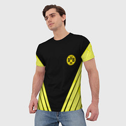 Футболка мужская Borussia geometry yellow, цвет: 3D-принт — фото 2