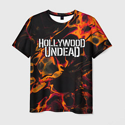 Мужская футболка Hollywood Undead red lava