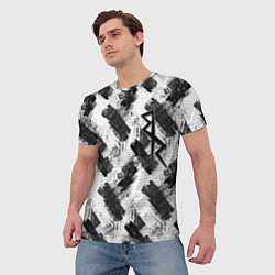 Футболка мужская Cyberpunk: Edgerunners - black and white, цвет: 3D-принт — фото 2