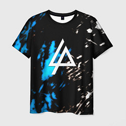Мужская футболка Linkin park холодные краски
