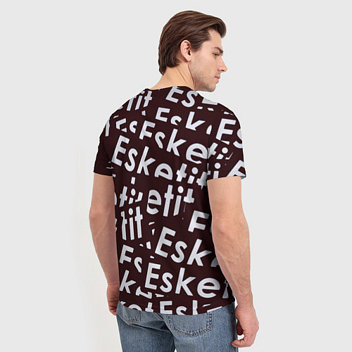 Мужская футболка Esskeetit logo pattern / 3D-принт – фото 4