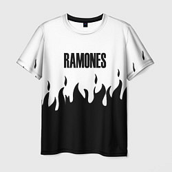 Мужская футболка Ramones fire black rock