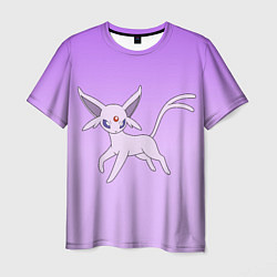 Мужская футболка Espeon Pokemon - розовая кошка покемон