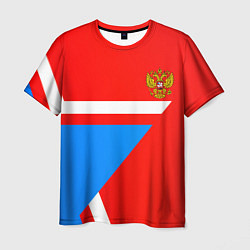 Мужская футболка Герб России звезда спорт