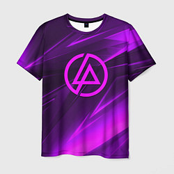 Мужская футболка Linkin park neon stripes logo