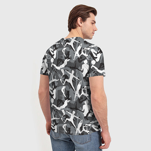 Мужская футболка Гимнастика - камуфляж / 3D-принт – фото 4
