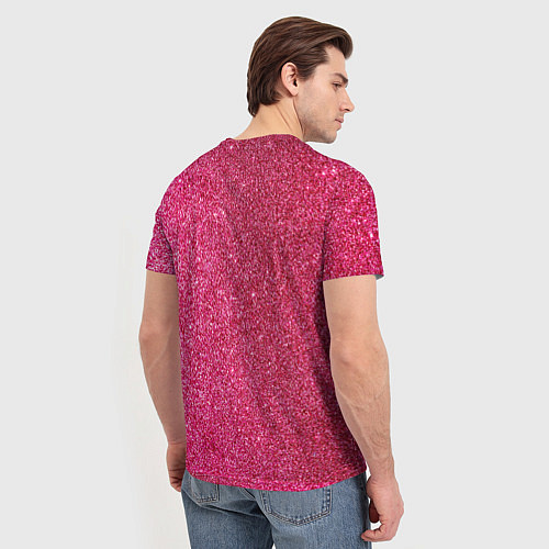 Мужская футболка Яркий розовый блеск / 3D-принт – фото 4