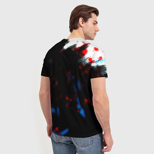 Мужская футболка Салли фейс текстура краски / 3D-принт – фото 4
