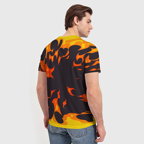Мужская футболка Slipknot рок панда и огонь / 3D-принт – фото 4