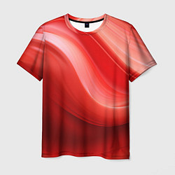 Футболка мужская Красная волна, цвет: 3D-принт
