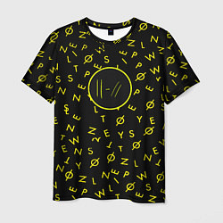 Мужская футболка Twenty one pilots pattern rock yellow