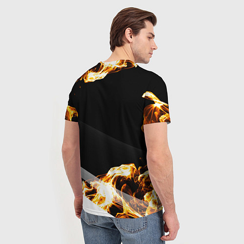 Мужская футболка Inter legendary sport fire / 3D-принт – фото 4