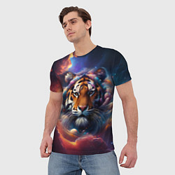Футболка мужская Космический лев, цвет: 3D-принт — фото 2