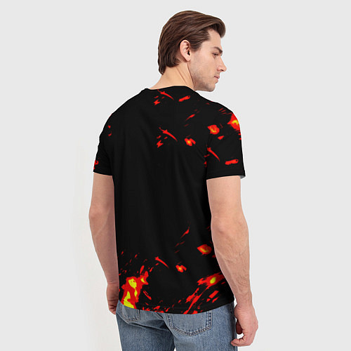 Мужская футболка Half life огненный стиль лава / 3D-принт – фото 4