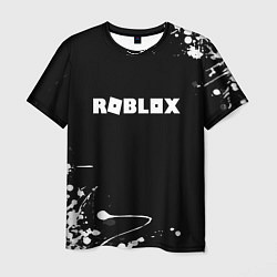 Мужская футболка Roblox текстура краски белые