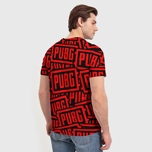 Мужская футболка PUBG pattern games / 3D-принт – фото 4
