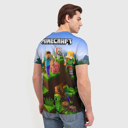 Мужская футболка Minecraft pixel world / 3D-принт – фото 4