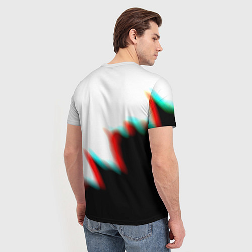 Мужская футболка GTA glitch текстура вайсити / 3D-принт – фото 4