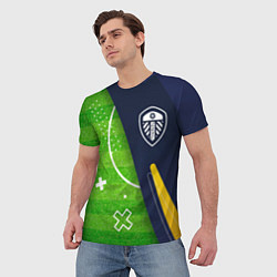 Футболка мужская Leeds United football field, цвет: 3D-принт — фото 2