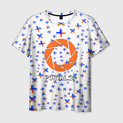 Мужская футболка Portal logo pattern steel