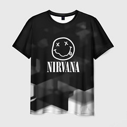 Мужская футболка Nirvana текстура рок