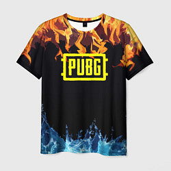 Мужская футболка PUBG online битва огня и льда