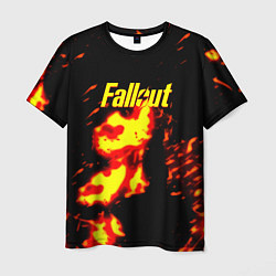 Мужская футболка Fallout огнненое лого
