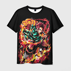 Мужская футболка Тандзиро - Клинок, рассекающий демонов
