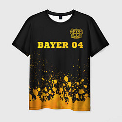 Мужская футболка Bayer 04 - gold gradient посередине