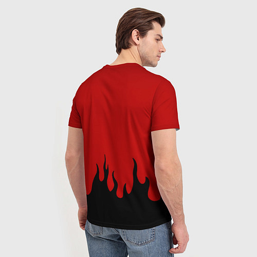 Мужская футболка NBA огонь спорт текстура / 3D-принт – фото 4