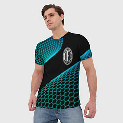 Футболка мужская AC Milan football net, цвет: 3D-принт — фото 2