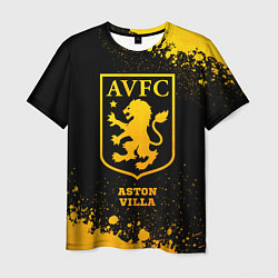 Мужская футболка Aston Villa - gold gradient