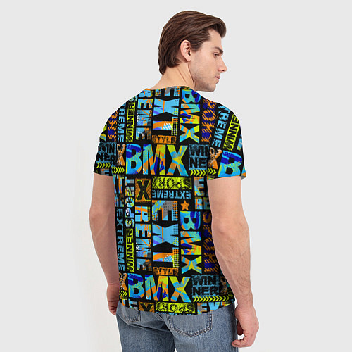 Мужская футболка Extreme sport BMX / 3D-принт – фото 4