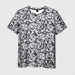 Мужская футболка Пикселированный городской серый камуфляж