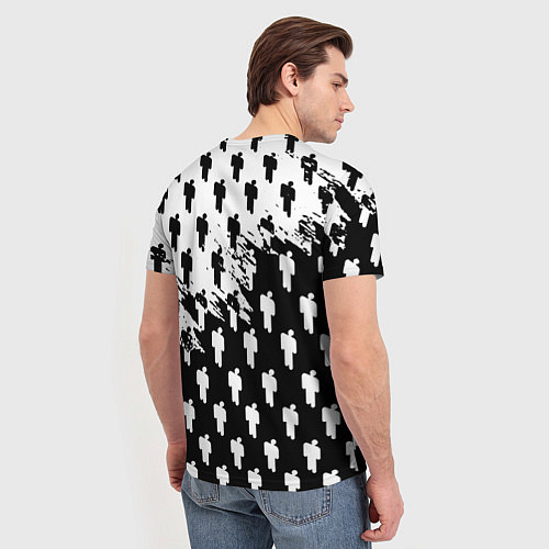 Мужская футболка Billie Eilish pattern black / 3D-принт – фото 4