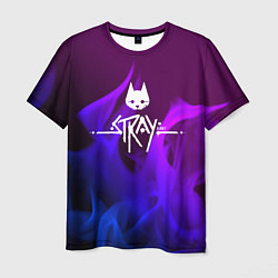 Мужская футболка Stray неоновый огонь