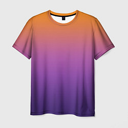 Мужская футболка Градиент оранжево-фиолетовый
