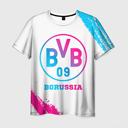 Мужская футболка Borussia neon gradient style