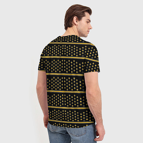 Мужская футболка Жёлтые круги и полосы / 3D-принт – фото 4
