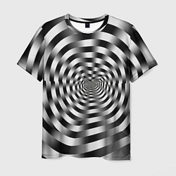 Мужская футболка Оптическая иллюзия спиральное заклинание